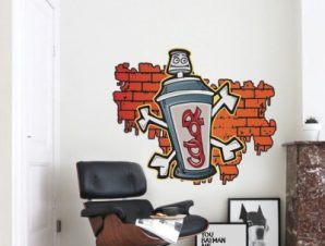 Color Σπρέι, 3D – Τρισδιάστατα, Αυτοκόλλητα τοίχου, 66 x 55 εκ.