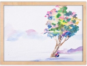Πολυχρωμο δένδρο, Ζωγραφική, Πίνακες σε καμβά, 20 x 15 εκ.