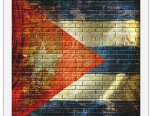 Η σημαία της Κούβας, Πόλεις – Ταξίδια, Πίνακες σε καμβά, 40 x 40 εκ.