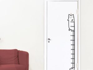 Cat αναστημόμετρο, Sticker Πόρτας, Αυτοκόλλητα πόρτας, Small (15×98)