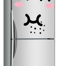 Hungry face, Mini Fridge Sticker, Αυτοκόλλητα ψυγείου, Small 37×38 cm
