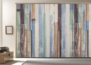 Ξύλινο χρωματιστό φόντο, Φόντο – Τοίχοι, Αυτοκόλλητα ντουλάπας, 120 x 79 εκ.