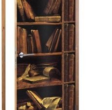 Παλαιά βιβλιοθήκη, Φόντο – Τοίχοι, Αυτοκόλλητα πόρτας, 60 x 170 εκ.