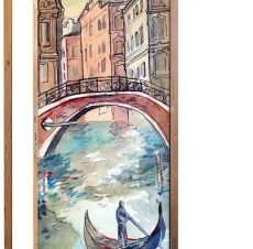 Γόνδολα , Βενετία, Ζωγραφική, Αυτοκόλλητα πόρτας, 60 x 170 εκ.